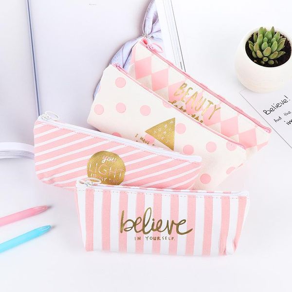 korea stationery canvas pink pencil bag large capacity girl case school supplies bags
korea stationery canvas pink pencil bag large capacity girl case school supplies bags