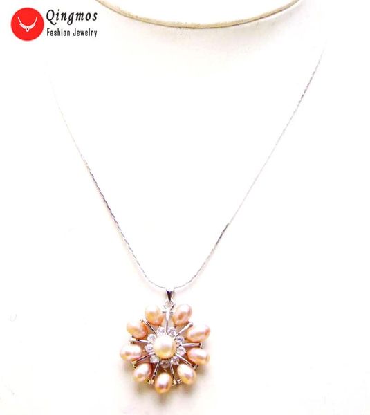 pendant necklaces qingmos natural pearl 32mm flower chokers necklace for women with 6-7mm purple rice 17" silver plated chain ne6240
pendant necklaces qingmos natural pearl 32mm flower chokers necklace for women with 6-7mm purple rice 17" silver plated chain ne6240