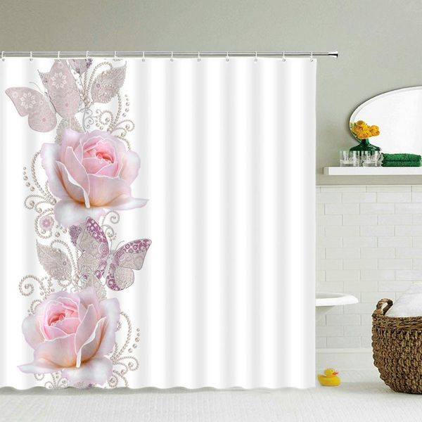 shower curtains butterfly flower curtain pink rose pearl cherry blossom fashion lady bathroom decor waterproof cloth hooks set
shower curtains butterfly flower curtain pink rose pearl cherry blossom fashion lady bathroom decor waterproof cloth hooks set