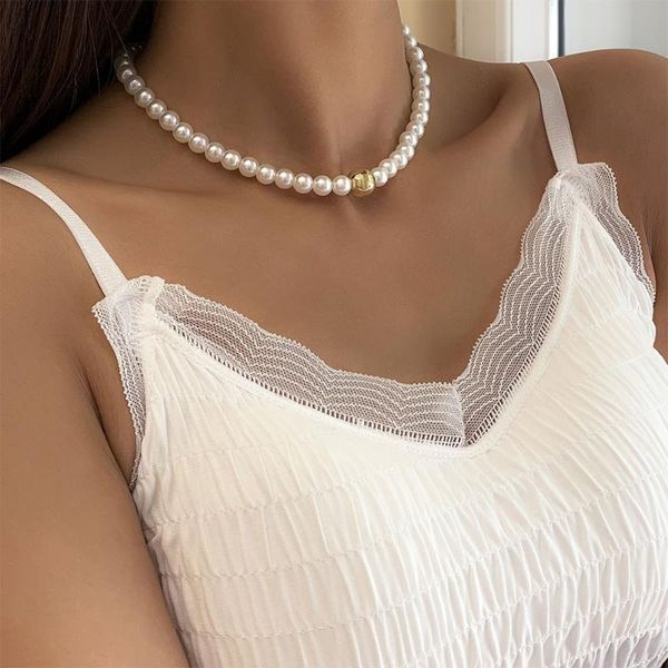 chains korean elegant lmitation pearl necklace vintage big round wedding clavicle chain for women jewelry 2021, Silver
chains korean elegant lmitation pearl necklace vintage big round wedding clavicle chain for women jewelry 2021, Silver