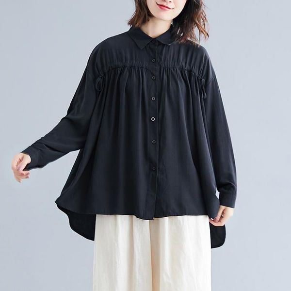 johnature casual shirt women clothes autumn full sleeve turn-down collar solid color loose womens and blouses 210521, White
johnature casual shirt women clothes autumn full sleeve turn-down collar solid color loose womens and blouses 210521, White