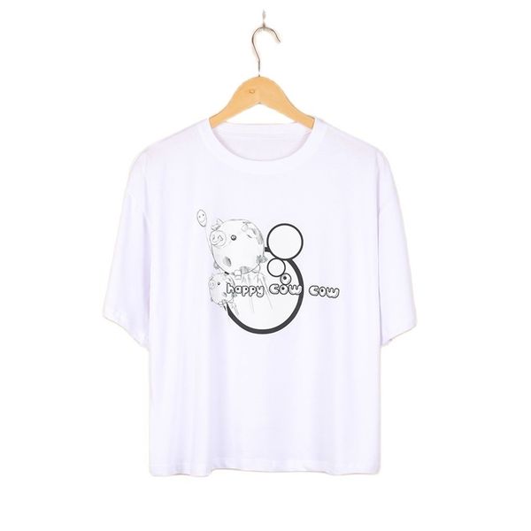 pure cotton round neck printed t-shirt women's sketch printing loose summer korean fashion clothing 210520, White
pure cotton round neck printed t-shirt women's sketch printing loose summer korean fashion clothing 210520, White