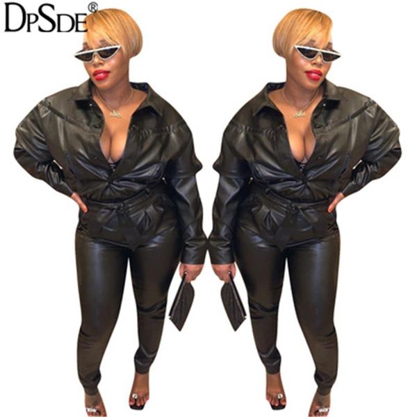 women's jumpsuits & rompers dpsde black leather women fashion full sleeve cool long jumpsuit autumn 2021 casual bodycon, Black;white
women's jumpsuits & rompers dpsde black leather women fashion full sleeve cool long jumpsuit autumn 2021 casual bodycon, Black;white