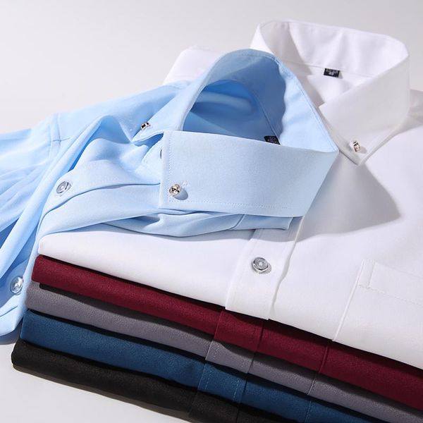 men clothing classic slim long-sleeved shirt male casual business fashion solid color comfortable men's shirts, White;black
men clothing classic slim long-sleeved shirt male casual business fashion solid color comfortable men's shirts, White;black