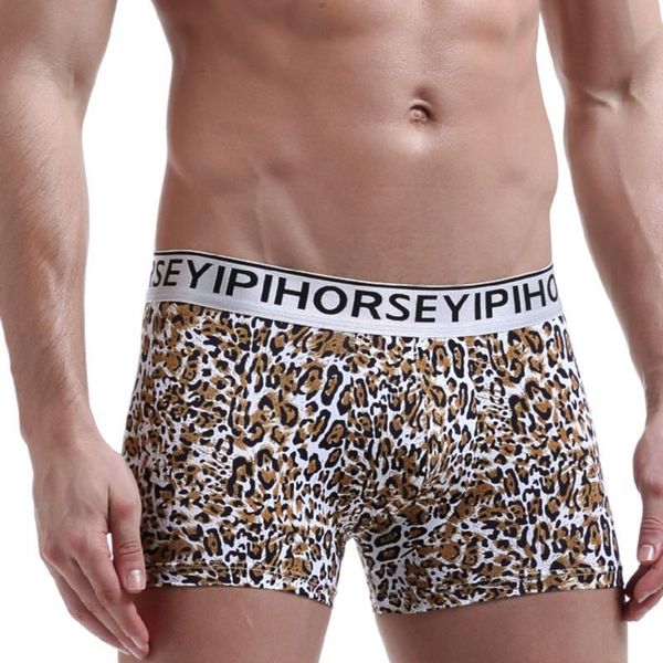 men's leopard print pants ice silk printed underwear fashion breathable abdominal boxers shorts, Black;white
men's leopard print pants ice silk printed underwear fashion breathable abdominal boxers shorts, Black;white