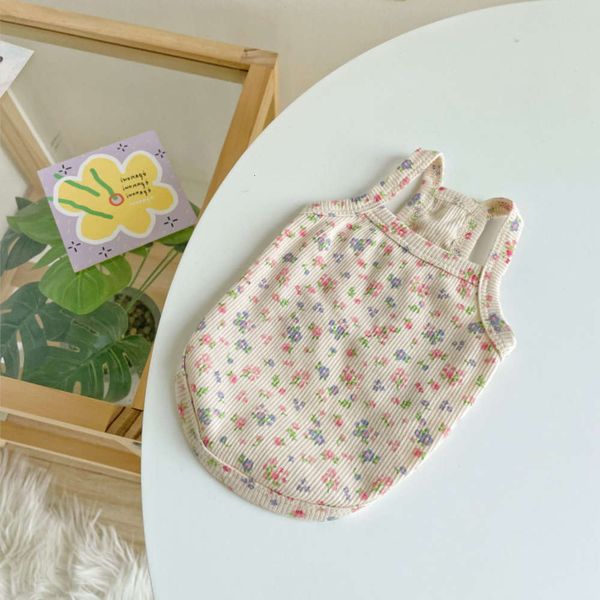 dog floral sling summer vest cat clothes cute floret bipedal teddy bear vip