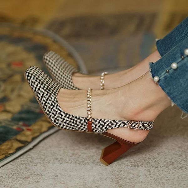 dress shoes women's high heels gingham pearl square toe basic pumps ladies med heel elegant women buckle strap females, Black
dress shoes women's high heels gingham pearl square toe basic pumps ladies med heel elegant women buckle strap females, Black