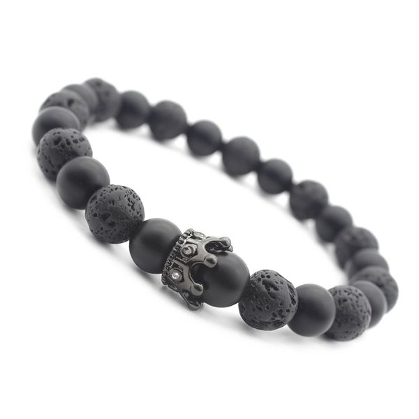 special offer 70% off big 8mm white pine volcanic rock micro zircon crown bracelet set, Black
special offer 70% off big 8mm white pine volcanic rock micro zircon crown bracelet set, Black