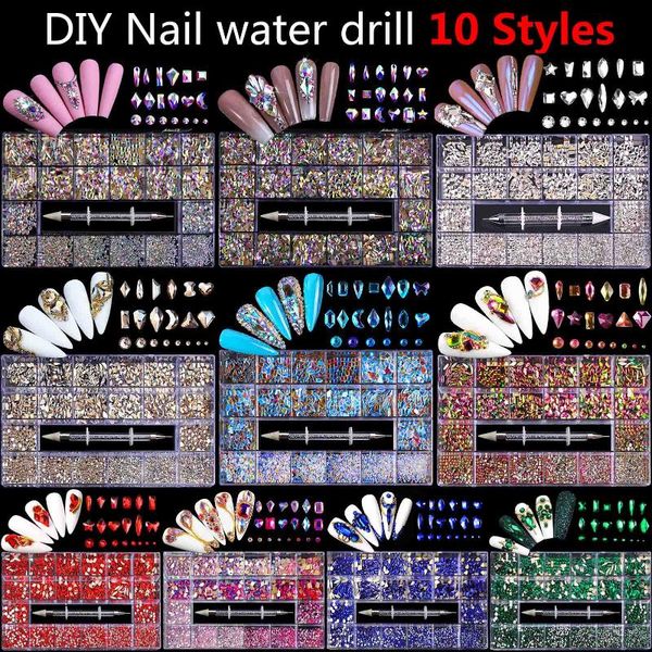 nail art decorations rhinestones kit acrylic boxed 21 grids mixed size set 1pc pick up pen large crystal 3d ab flat gem, Silver;gold
nail art decorations rhinestones kit acrylic boxed 21 grids mixed size set 1pc pick up pen large crystal 3d ab flat gem, Silver;gold