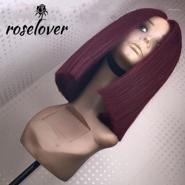 roselover straight burgundy bob lace front wigs 99j 4*4 closure human hair brazilian pre plucked 150% density non-remy1, Black;brown
roselover straight burgundy bob lace front wigs 99j 4*4 closure human hair brazilian pre plucked 150% density non-remy1, Black;brown