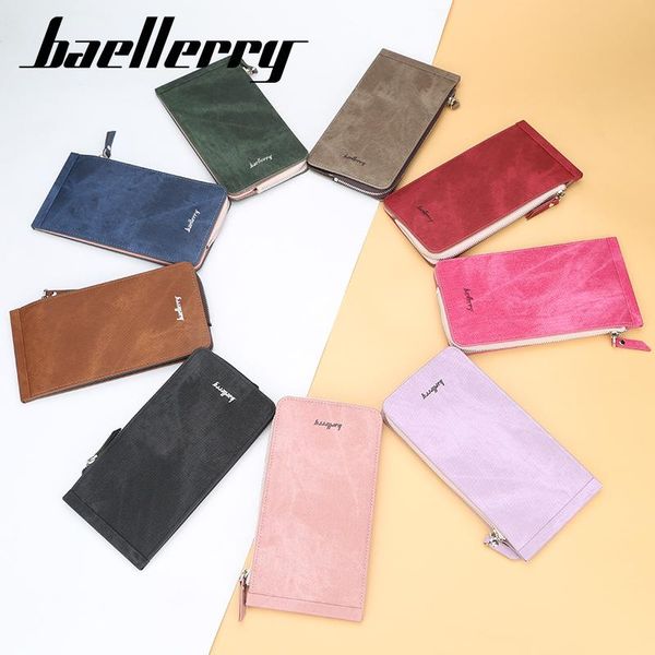 wallets baellerry long women multi-card wallet pu leather zipper soild porta handbag note compartment po holder coin pocket, Red;black
wallets baellerry long women multi-card wallet pu leather zipper soild porta handbag note compartment po holder coin pocket, Red;black