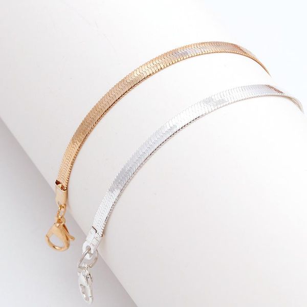 link, chain simple flat snake item bracelet personality wild female gift charm, Black
link, chain simple flat snake item bracelet personality wild female gift charm, Black