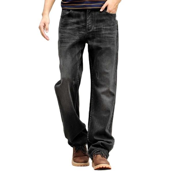 men's jeans trend black denim men casual baggy straight trousers stretch plus size pants distressed streetwear skateboard clothing, Blue
men's jeans trend black denim men casual baggy straight trousers stretch plus size pants distressed streetwear skateboard clothing, Blue