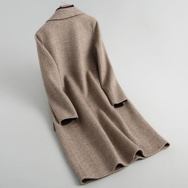 women's wool & blends fashion long style real coat female double-sided coats for women alpaca cashmere autumn winter jacket 38048, Black
women's wool & blends fashion long style real coat female double-sided coats for women alpaca cashmere autumn winter jacket 38048, Black