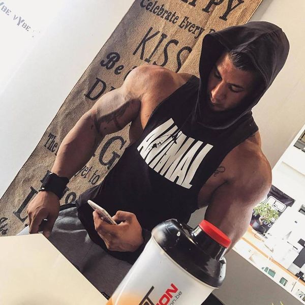 men' tank muscle man fitness men gym bodybuilding hooded vest cotton sleeveless shirt brand sportswear male type style, White;black
men' tank muscle man fitness men gym bodybuilding hooded vest cotton sleeveless shirt brand sportswear male type style, White;black