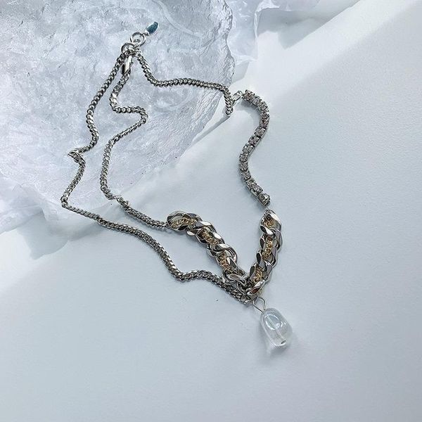 pendant necklaces u-magical shining asymmetric chunky chain necklace for women rhinestone exquisite irregular geometric jewellery, Silver
pendant necklaces u-magical shining asymmetric chunky chain necklace for women rhinestone exquisite irregular geometric jewellery, Silver