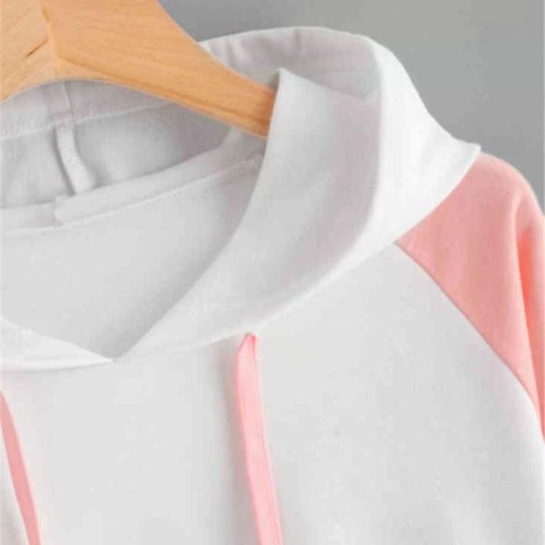 women's hoodies & sweatshirts self-cultivation autumn winter hooded long-sleeved stitching color matching casual wild short, Black
women's hoodies & sweatshirts self-cultivation autumn winter hooded long-sleeved stitching color matching casual wild short, Black