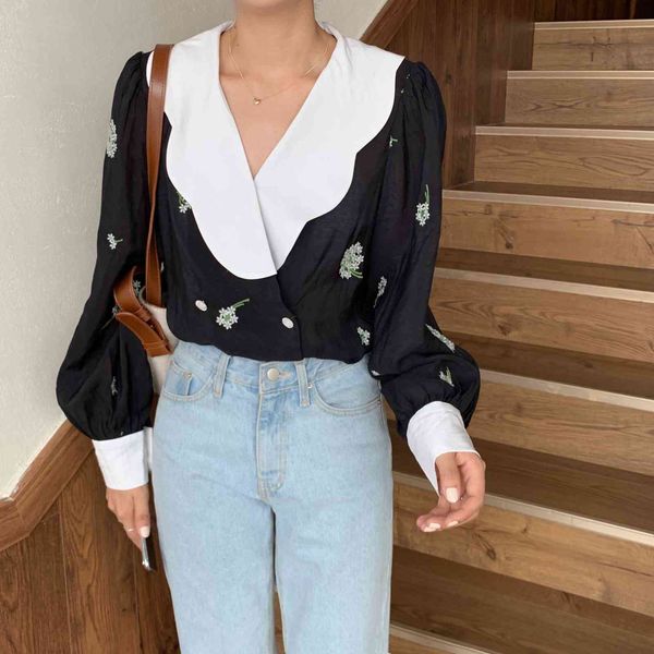 comelblack all match v-neck brief office lady flowers brief vintage gentle elegance female shirts 210515, White
comelblack all match v-neck brief office lady flowers brief vintage gentle elegance female shirts 210515, White