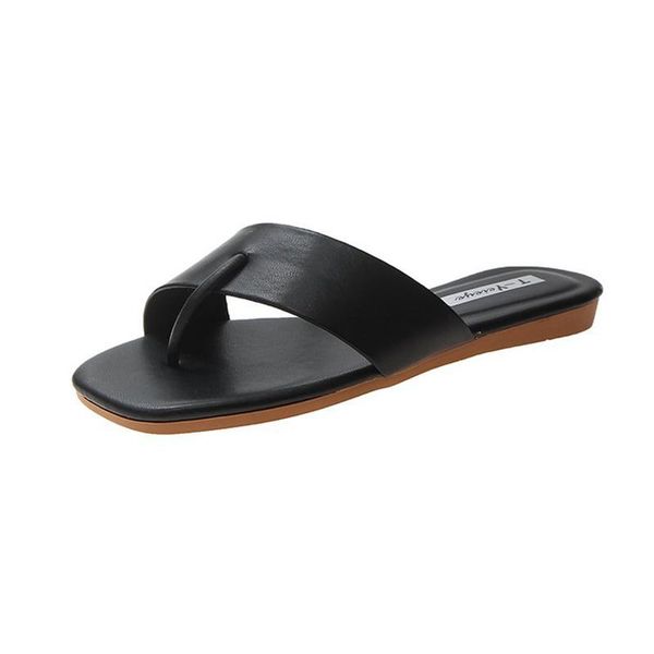 slippers women's 2021 summer flat bottom clip toe sandal simple beach shoes, Black
slippers women's 2021 summer flat bottom clip toe sandal simple beach shoes, Black