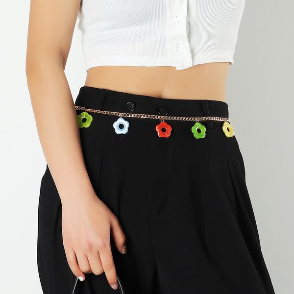 2021 fashion accessories chic simple cute acrylic flower charm waist chain women casual pendant belly chains body jewelry, Silver
2021 fashion accessories chic simple cute acrylic flower charm waist chain women casual pendant belly chains body jewelry, Silver