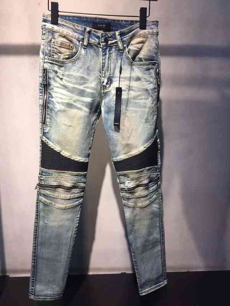 men's jeans arrival mens designer jeans zipper fold medal youth fashion slim motorcycle biker hip hop pants size 2840 0izt, Blue
men's jeans arrival mens designer jeans zipper fold medal youth fashion slim motorcycle biker hip hop pants size 2840 0izt, Blue