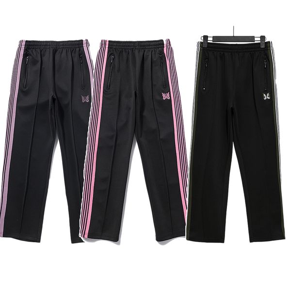 awge needles sweatpants women men striped zipper awge pants butterfly embroidery joggers sports leisure loose trousers, Black
awge needles sweatpants women men striped zipper awge pants butterfly embroidery joggers sports leisure loose trousers, Black