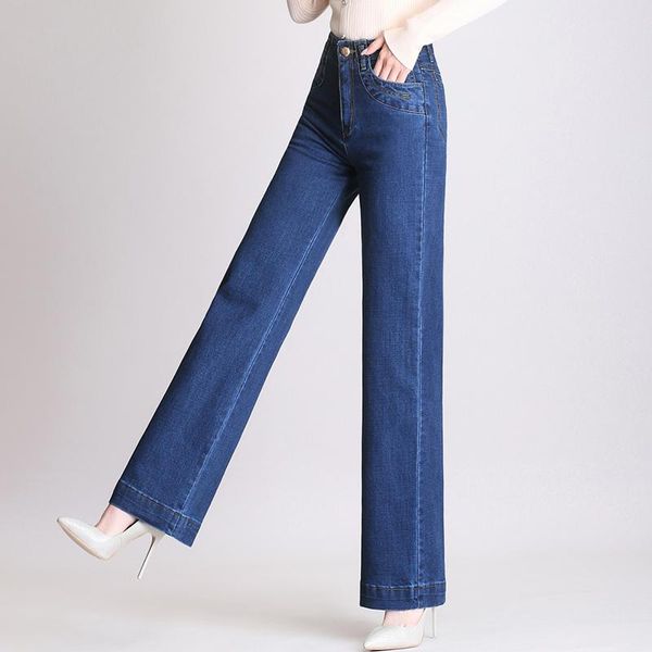 atumn women's wide leg jeans plus size flare pants girls business casual mothers big straight trousers, Blue
atumn women's wide leg jeans plus size flare pants girls business casual mothers big straight trousers, Blue