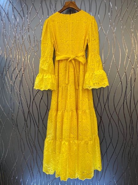 dresses spring wedding party vestidos women allover exquisite embroidery bow deco flare sleeve yellow long es, Black;gray
dresses spring wedding party vestidos women allover exquisite embroidery bow deco flare sleeve yellow long es, Black;gray