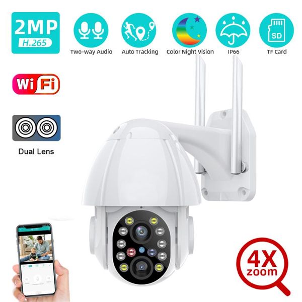 cameras wifi camera 1080p hd cctv dual-lens outdoor ip ai tracking 4x digital zoom home security wireless dome p2p h.265
cameras wifi camera 1080p hd cctv dual-lens outdoor ip ai tracking 4x digital zoom home security wireless dome p2p h.265