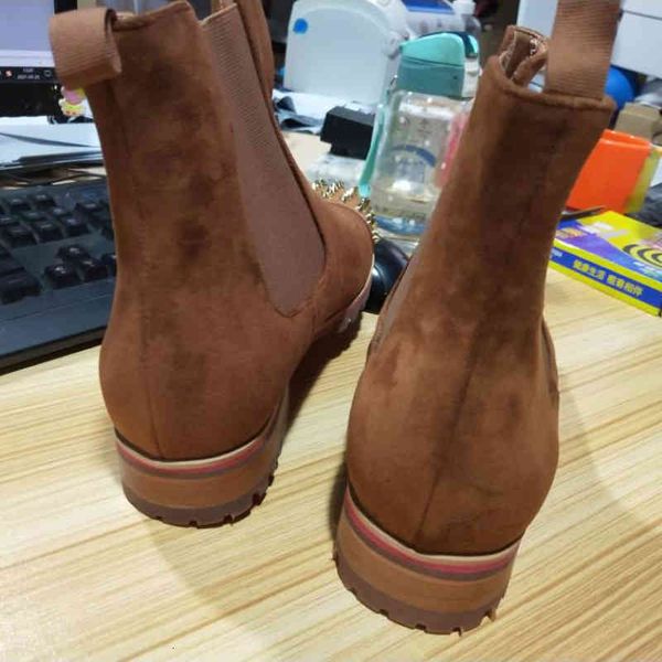 dress shoes brown suede ankle boots man round toe black soft real leather rivet studded men winter chelsea bb84
dress shoes brown suede ankle boots man round toe black soft real leather rivet studded men winter chelsea bb84