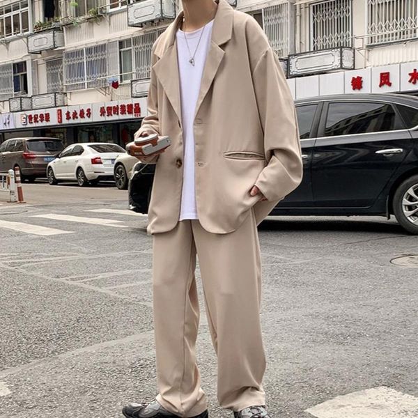 men's tracksuits 2021 spring and autumn youth loose solid color korean fashion casual suit clothes + pants khaki/black, Gray
men's tracksuits 2021 spring and autumn youth loose solid color korean fashion casual suit clothes + pants khaki/black, Gray