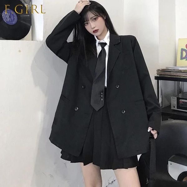 women's trench coats korean black suit blazers outerwear long sleeve women double breasted thin coat 2021 casual office spring clothes, Tan;black
women's trench coats korean black suit blazers outerwear long sleeve women double breasted thin coat 2021 casual office spring clothes, Tan;black