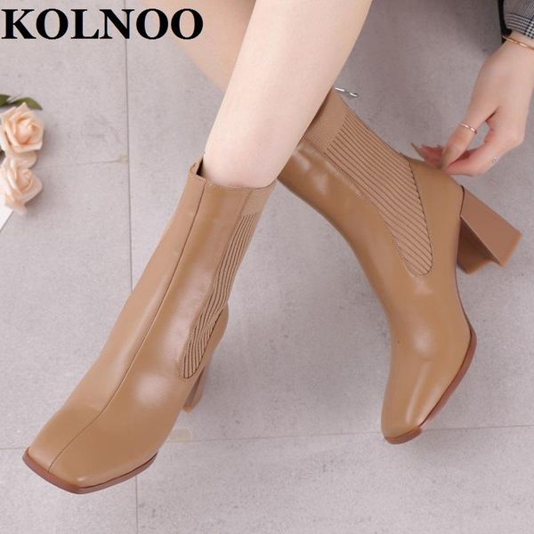 boots kolnoo 2022 real pictures ladies chunky heels patchwork leather ankle motorcycle party fashion winter shoes, Black
boots kolnoo 2022 real pictures ladies chunky heels patchwork leather ankle motorcycle party fashion winter shoes, Black