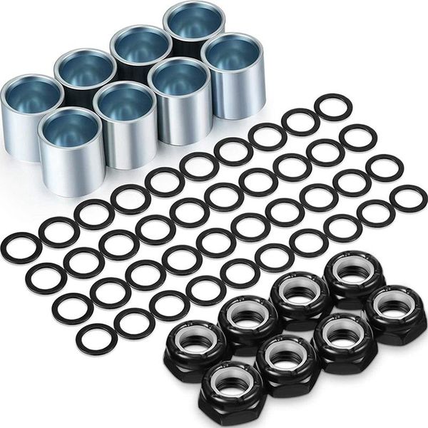 fishing hooks 56 pieces skateboard truck hardware kit includes spacers, axle nuts and speed rings for longboard
fishing hooks 56 pieces skateboard truck hardware kit includes spacers, axle nuts and speed rings for longboard