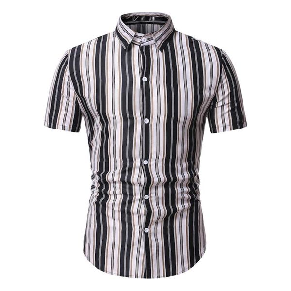 men's casual shirts harajuku mens striped print cardigan turn down collar summer shirt beach vintage men clothing camisas para hombre, White;black
men's casual shirts harajuku mens striped print cardigan turn down collar summer shirt beach vintage men clothing camisas para hombre, White;black