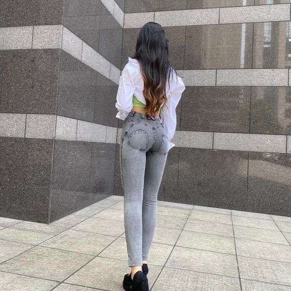 women's jeans shascullfites bulift snow grey stretch skinny korean fashion female high mid waist slim elastic pants for women, Blue
women's jeans shascullfites bulift snow grey stretch skinny korean fashion female high mid waist slim elastic pants for women, Blue