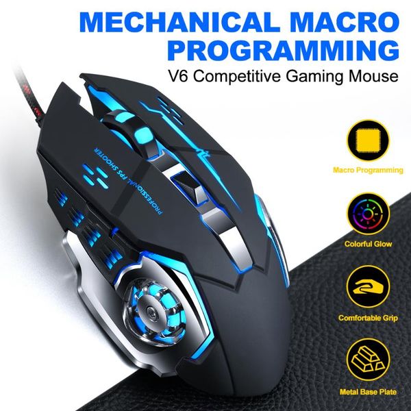 mice v6 professional gaming mouse wired 3200 dpi breathing light usb computer rgb gamer pc 6 buttons for laptop
mice v6 professional gaming mouse wired 3200 dpi breathing light usb computer rgb gamer pc 6 buttons for laptop