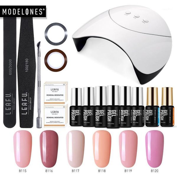 modelones 36w smart sensor uv lamp nail cure machine manicure tools kit 6 colors semi permanent led hybrid gel varnish set1
modelones 36w smart sensor uv lamp nail cure machine manicure tools kit 6 colors semi permanent led hybrid gel varnish set1