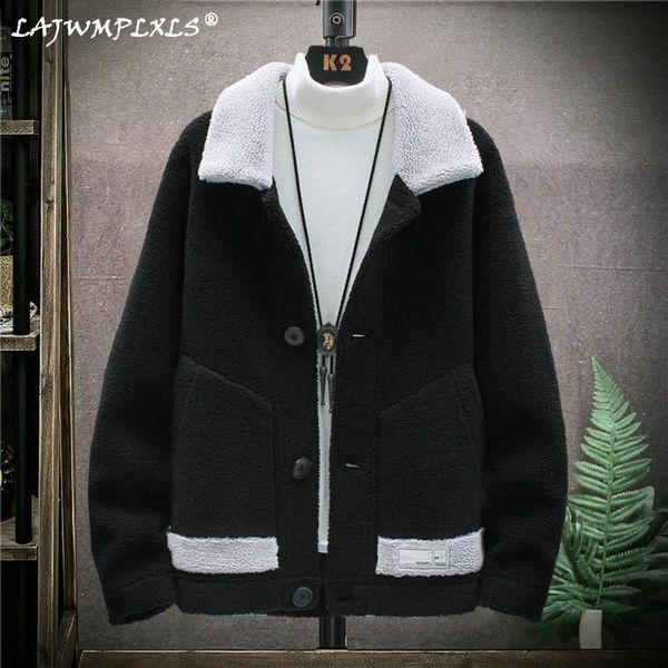 men's down & parkas casual long sleeve pockets lamb wool jacket warm hooded loose plus size coat men clothes fashionable winter male, Black
men's down & parkas casual long sleeve pockets lamb wool jacket warm hooded loose plus size coat men clothes fashionable winter male, Black