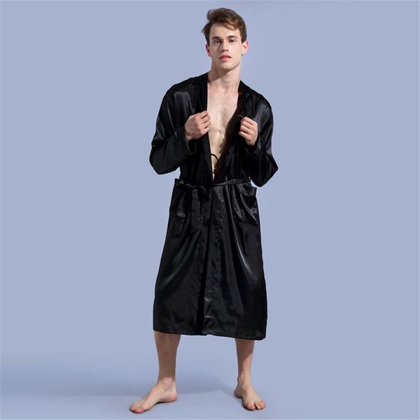 autumn robe male rayon bathrobe for men's night sleepwear kimono designer long sleeve belt pockets nightshirts, Black;brown
autumn robe male rayon bathrobe for men's night sleepwear kimono designer long sleeve belt pockets nightshirts, Black;brown