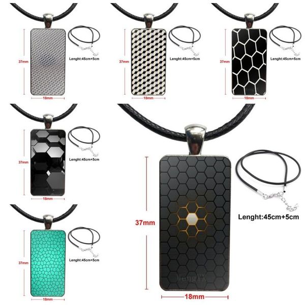 pendant necklaces necklace fashion long chain with rectangle jewelry for christmas gift black white lattice hexagon pattern, Silver
pendant necklaces necklace fashion long chain with rectangle jewelry for christmas gift black white lattice hexagon pattern, Silver
