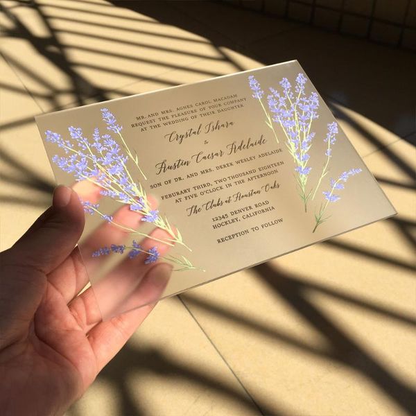 greeting cards 100pieces per lot 5x7inch frosted acrylic wedding invitation ship to usa only
greeting cards 100pieces per lot 5x7inch frosted acrylic wedding invitation ship to usa only
