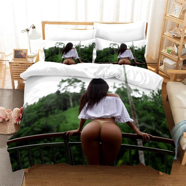 bedding sets 3d digital bikini set,duvet cover + pillowcase, style 2/3 pcs.(no padding no sheet) set