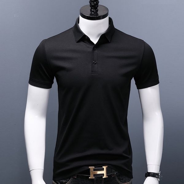 men's polos plus size short sleeve shirt solid color mercerized cotton polo clothing summer casual fashion men wkpv, White;black
men's polos plus size short sleeve shirt solid color mercerized cotton polo clothing summer casual fashion men wkpv, White;black