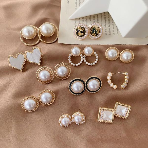 stud bilandi s925 needle women jewelry simulated pearls earrings elegant design heart square round for girl gifts, Golden;silver
stud bilandi s925 needle women jewelry simulated pearls earrings elegant design heart square round for girl gifts, Golden;silver