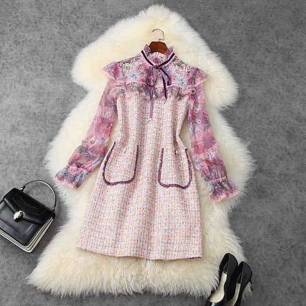 casual dresses european and american women's wear winter style long-sleeved standneck lace print patchwork tweed fashion dress nlz2, Black;gray
casual dresses european and american women's wear winter style long-sleeved standneck lace print patchwork tweed fashion dress nlz2, Black;gray