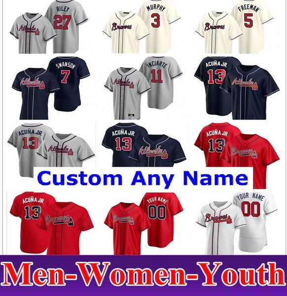 2021 men women kids youth baseball jerseys 13 ronald acuna jr. freddie an dansby swanson cole hamels brave 1 ozzie albies chipper jones, Blue;black
2021 men women kids youth baseball jerseys 13 ronald acuna jr. freddie an dansby swanson cole hamels brave 1 ozzie albies chipper jones, Blue;black