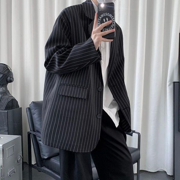 neploha stripe men's casual loose blazer 2021 fashion man classic harajuku suit jacket male clothing korean streetwear jackets, Black;brown
neploha stripe men's casual loose blazer 2021 fashion man classic harajuku suit jacket male clothing korean streetwear jackets, Black;brown