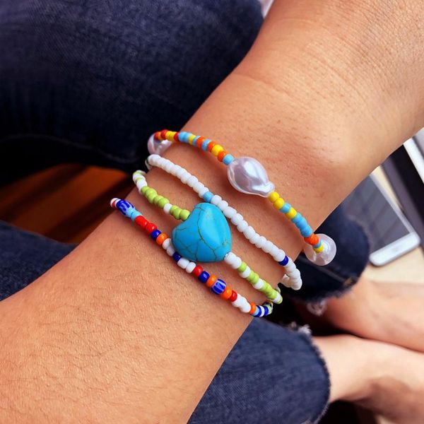 beaded, strands bohmian bracelets for women heart turquoise colorful bead boho charm bracelet 2021 fashion jewerly am3175, Black
beaded, strands bohmian bracelets for women heart turquoise colorful bead boho charm bracelet 2021 fashion jewerly am3175, Black
