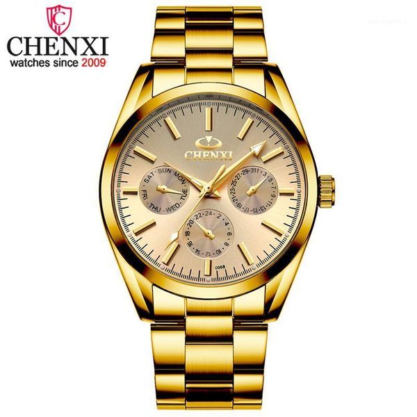 wristwatches chenxi fashion men golden watch stainless steel quartz watches waterproof sport wrist relogio masculino, Slivery;brown
wristwatches chenxi fashion men golden watch stainless steel quartz watches waterproof sport wrist relogio masculino, Slivery;brown